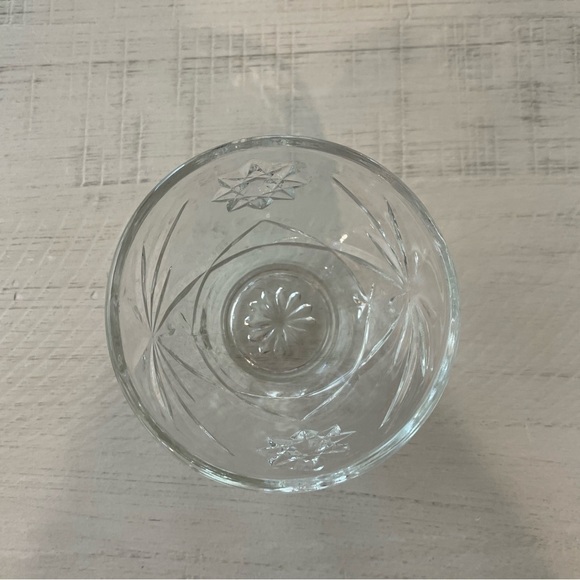 Prescut Clear Open Sugar by Anchor Hocking Pressed Star Fan Design - Picture 5 of 11